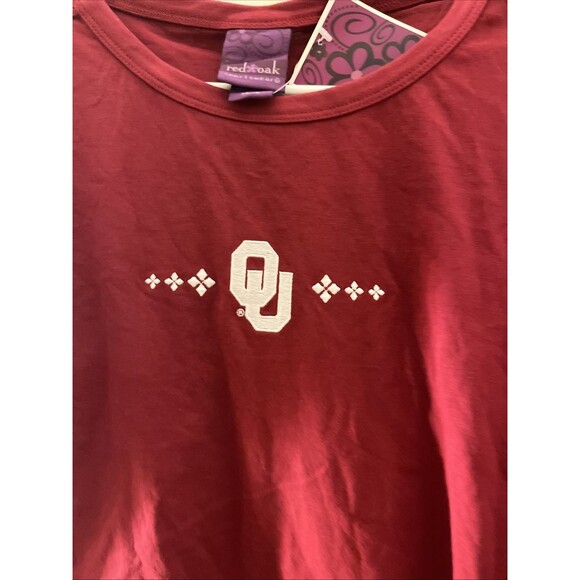 Red Oak Sportswear Girls OU Oklahoma University Long Sleeve T-Shirt 14/16 Maroon - Picture 7 of 10